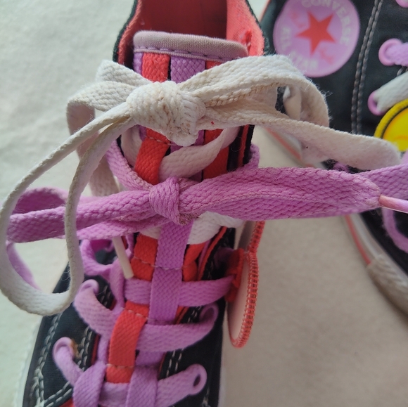 Converse All Star High Top Sneaker Double Lace Size 11 Junior - Picture 12 of 14